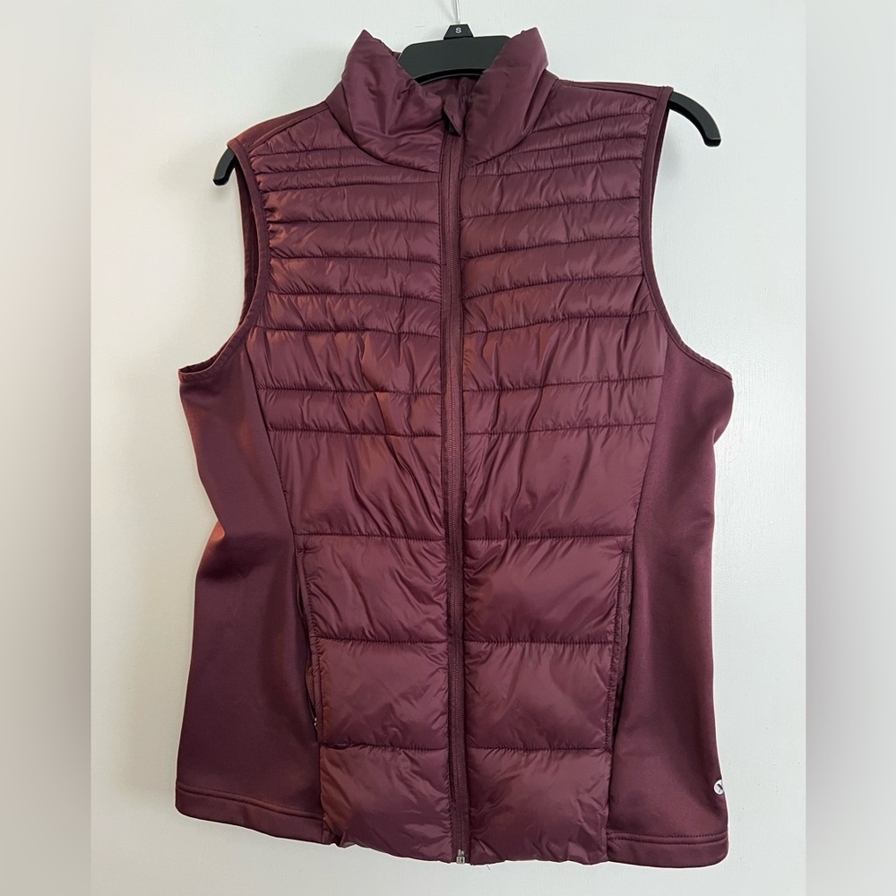 Xersion Burgundy Maroon Puffy Vest Small